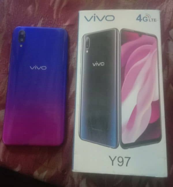 vivo Y97 4gb 128gb with box original condition PTA approved. 3