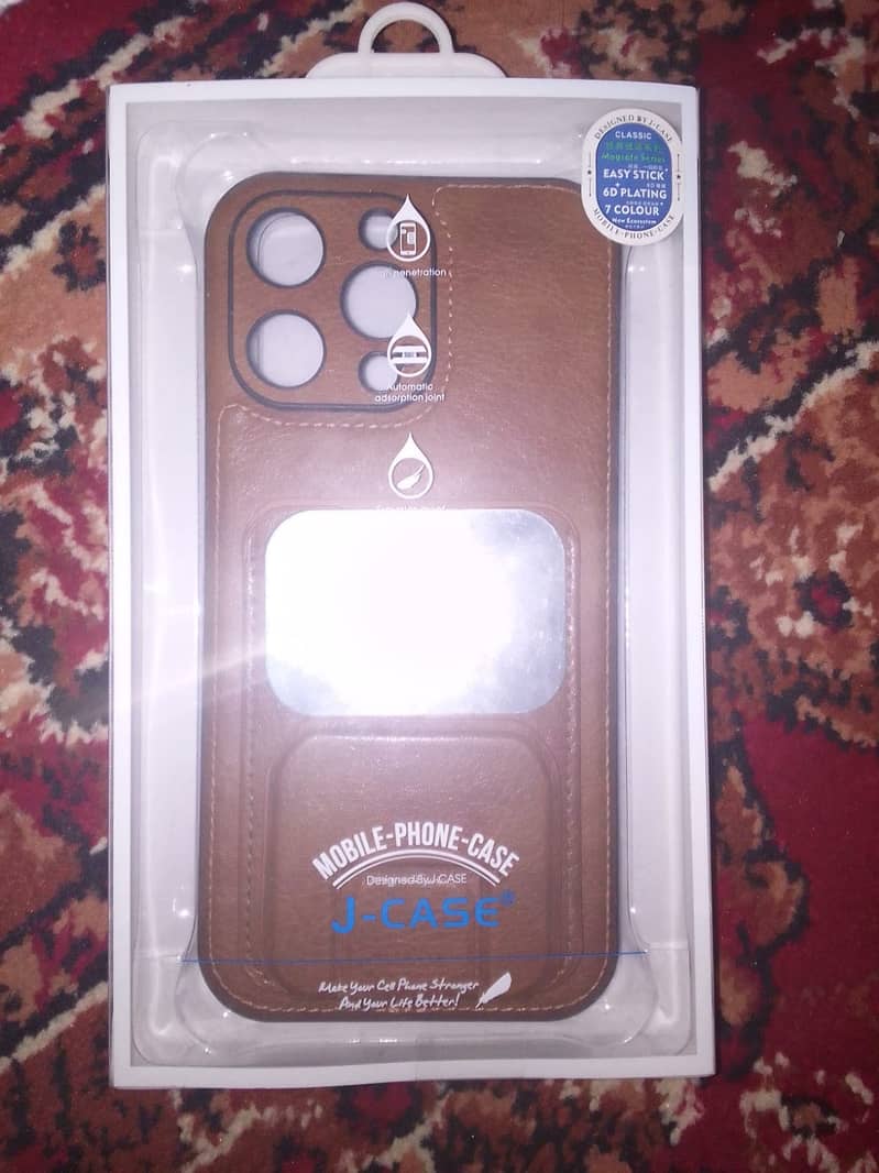 IPhone 14 pro max and 15 pro max j-case designed genuine leather 1