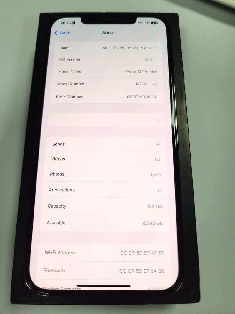 Apple iPhone 12 Pro Max 5G -128GB - PTA Approved 12