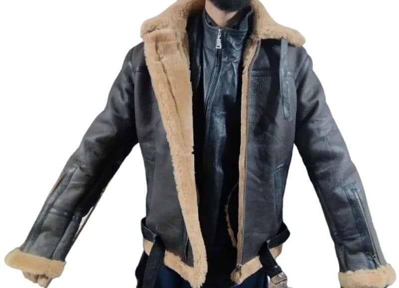 Latest R9 2025 Bomber Zipper Jacket guaranteed Original sheepskin coat 3