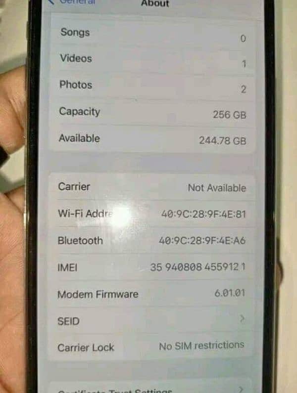 iPhone X 256 GB 2