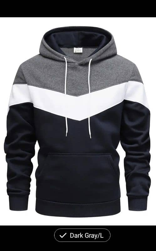 Men's Color Black Hoodie 0