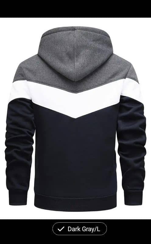 Men's Color Black Hoodie 1