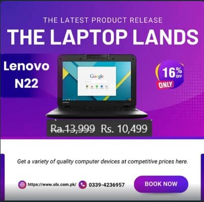 Lenovo n22 6th genration windows 10 4 gb ram 11.6" Laptop for Sale 0