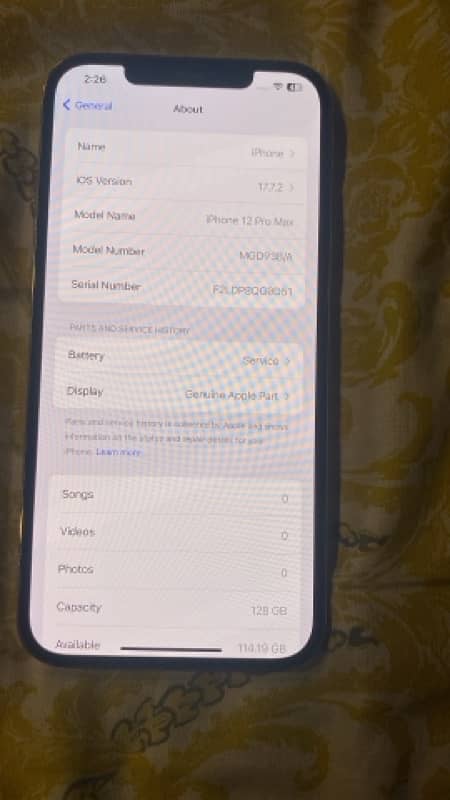 iphone 12 pro max 128gb dual pta aproved 4