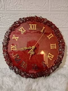 12 inch hand made wall clock resin