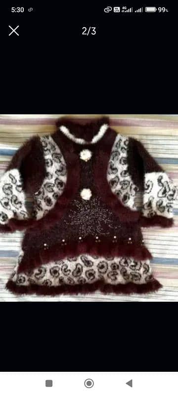 Branded Wool Baby Girl Dress 1