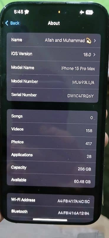 iPhone 15promax 256 jv 1