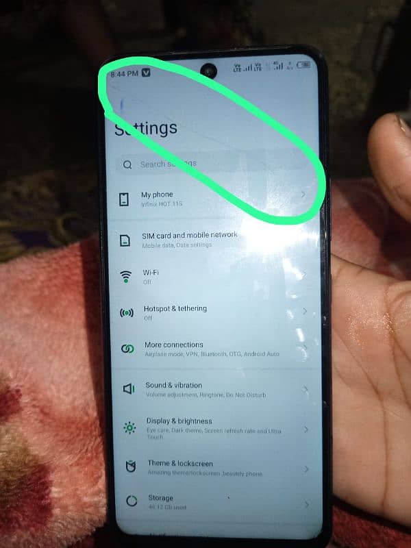 in ifinix hot11s  4+3gb 128gb  only exchange 5