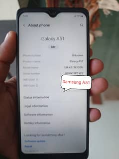 Samsung galaxy A51 mobile phone for sale