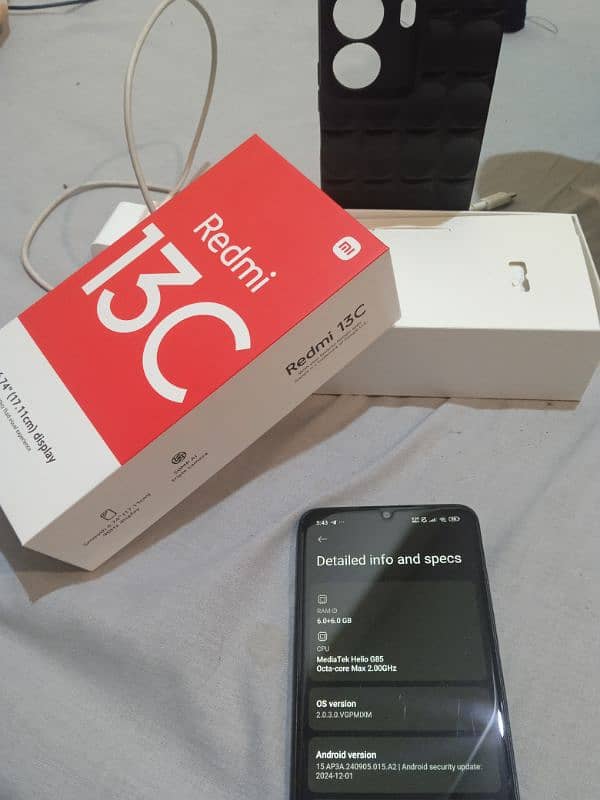 Redmi 13C 6/128 open box new condition 8