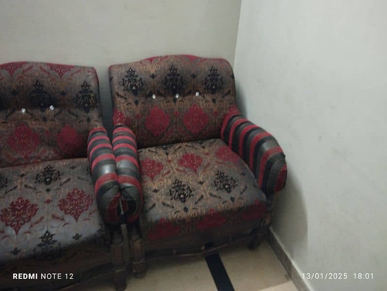 5 seater sofa set all ok condition 10/9.5 3