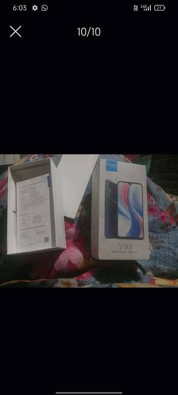 y93 official pta with box 32gb ,3gb 6