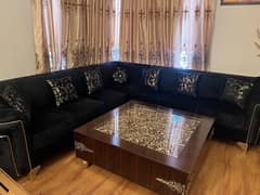 7,seater designer Lshape sofa set excellent condition