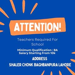 Teachers Required