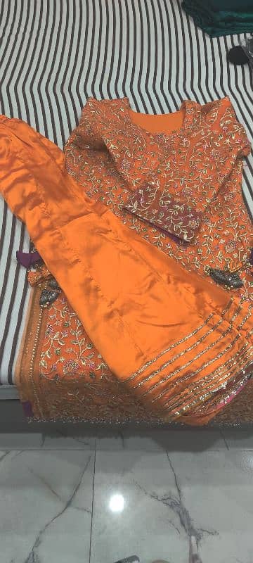 women dress orange 2pc 1