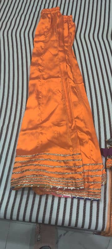 women dress orange 2pc 3