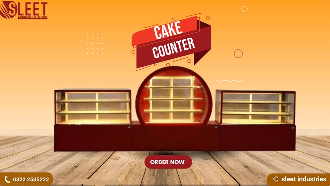 Bakery counter| Display counter|Bakery showcase| Cake display counter 0