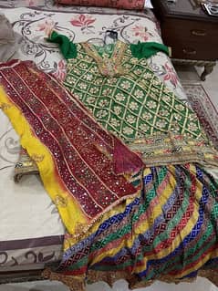 3pc mehndi garara suit