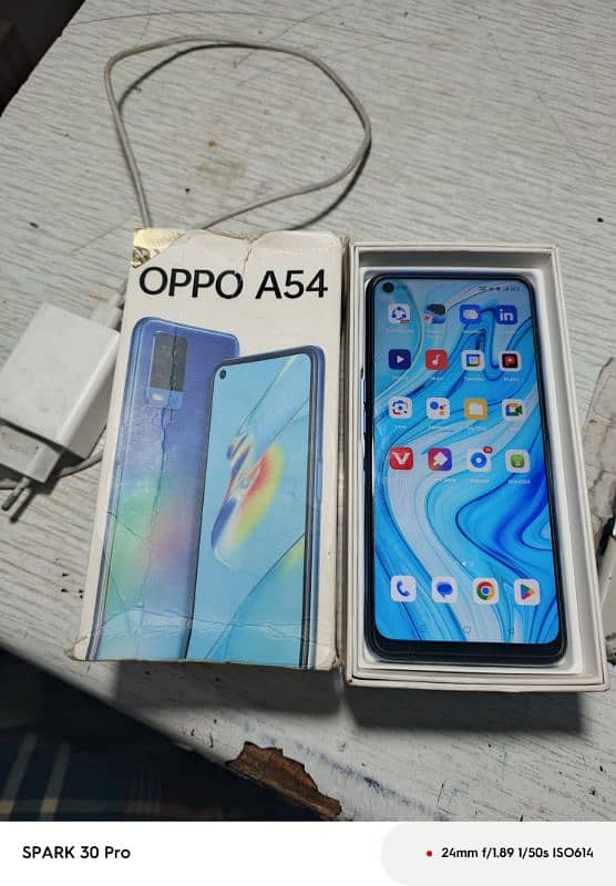 oppo A54   (4/128) with full box. . . . 0