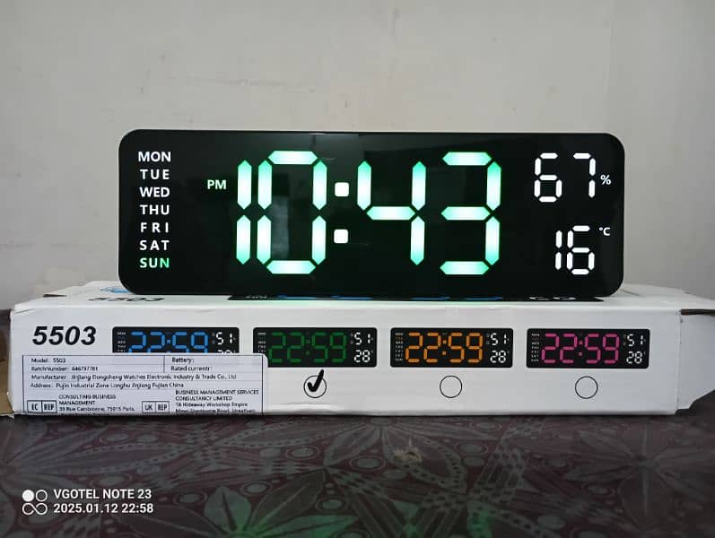 Digital Wall Clock 7