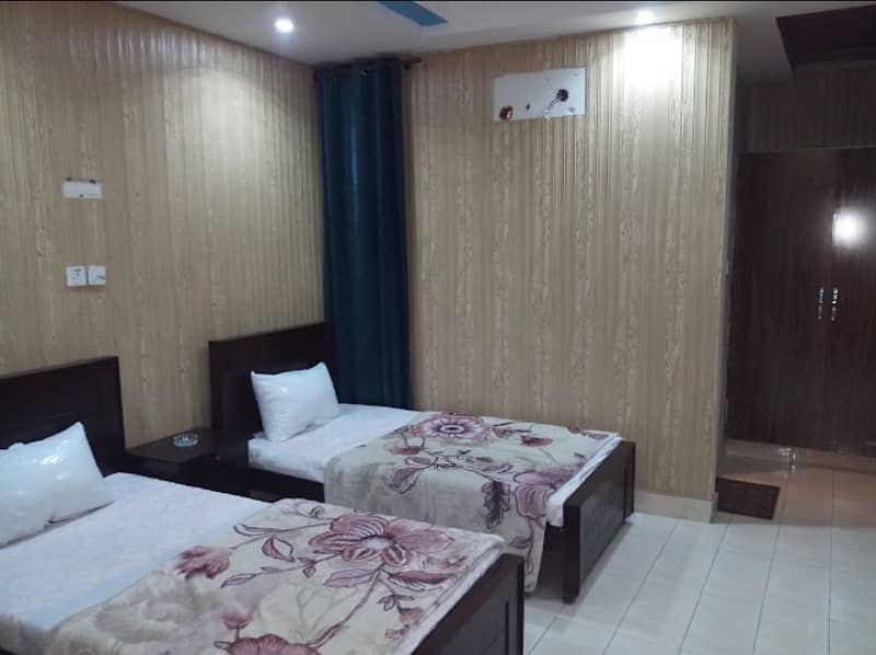 single bed room 2500 & double bed 3500 &weekly room available 1