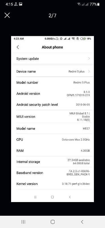 Redmi 5 plus PTA approved exchange possible 6