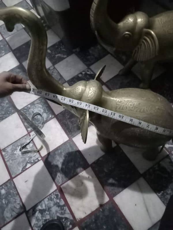 Antique Brass Elephant 15kg 2