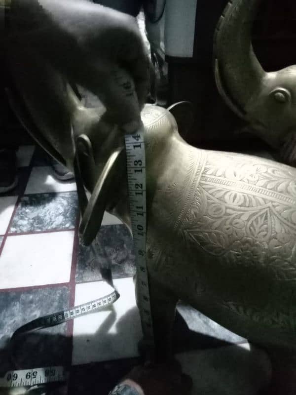 Antique Brass Elephant 15kg 5