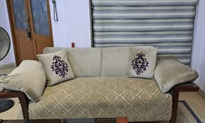 Two 3 seater sofas made of sheesham wood