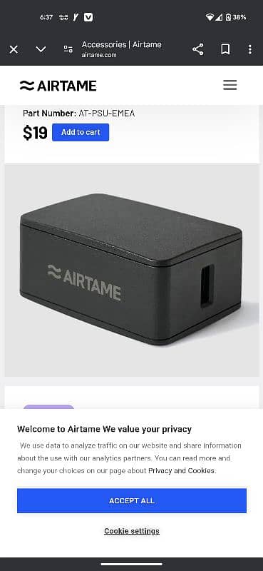 AIRTAME AT-DG2 Power Supply Brick, with EU and UK Plug 1