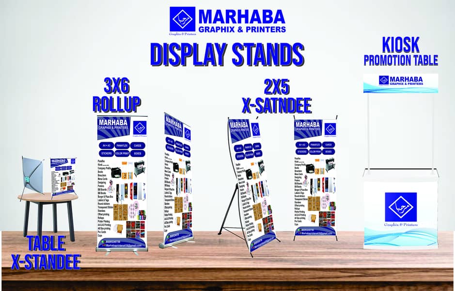 Display Stands - Panda Stand, A3 Stand, Kiosk table, Rollup Stands, 4