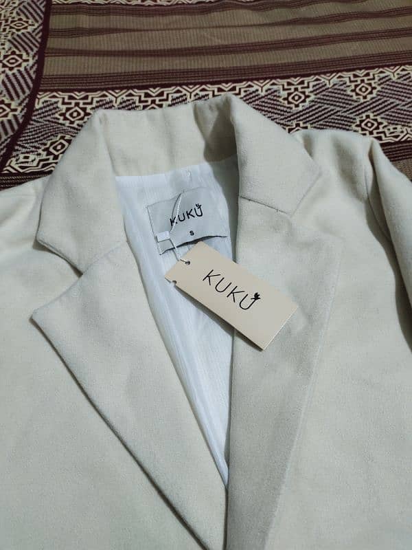 BEIGE WOOL BLEND COAT 1