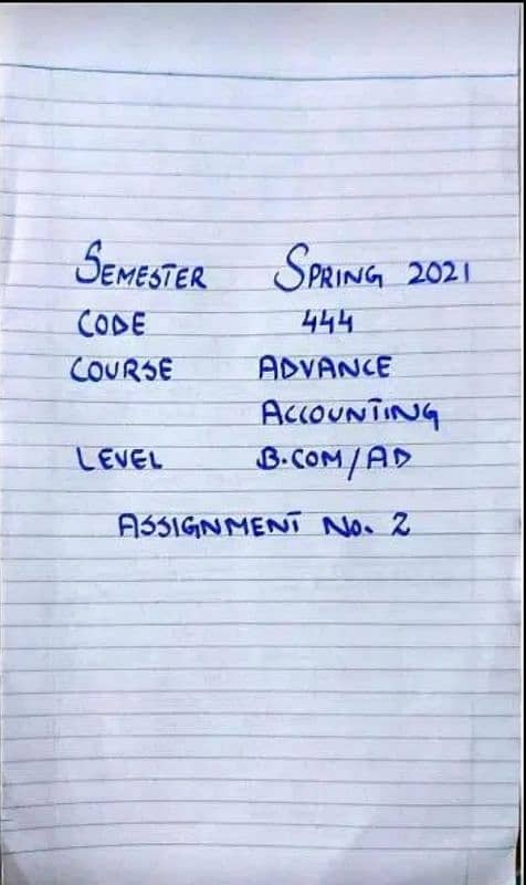 AIOU HANDWRITTEN ASSIGNMENT 3