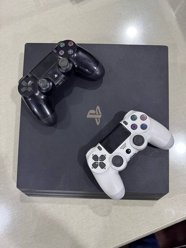 PS 4 Pro 4K Gaming with 2 Controllers 0