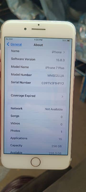 iphone 7plus 256gb pta approved 3