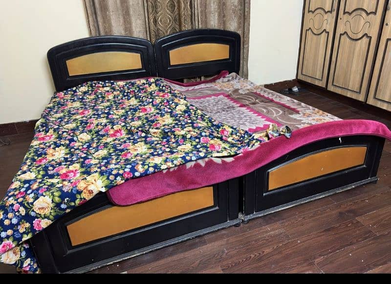 single wooden bed set for sale 2