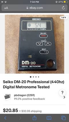 Seiko DM-20 Digital Metronome