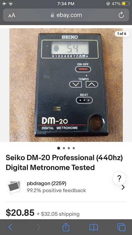 Seiko DM-20 Digital Metronome 0