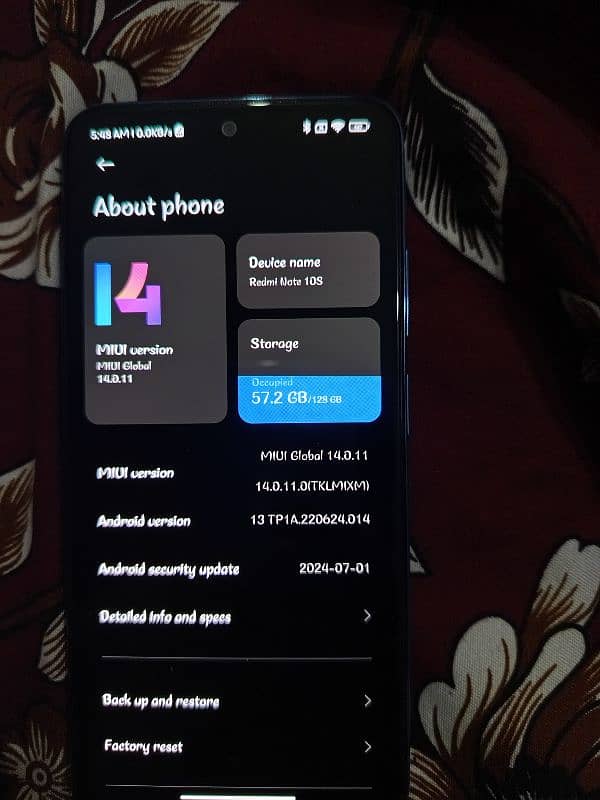 Redmi note 10s 6/128 with 5GB External RAM 8