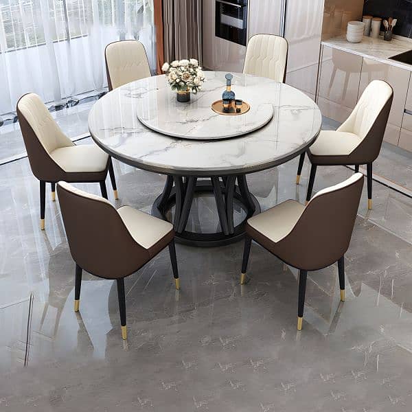 Restaurant furniture - 6 seater dining table - dining table with chair 1