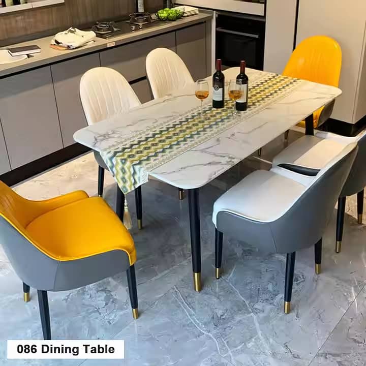 Restaurant furniture - 6 seater dining table - dining table with chair 14