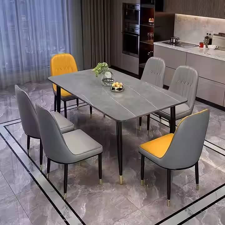 Restaurant furniture - 6 seater dining table - dining table with chair 16