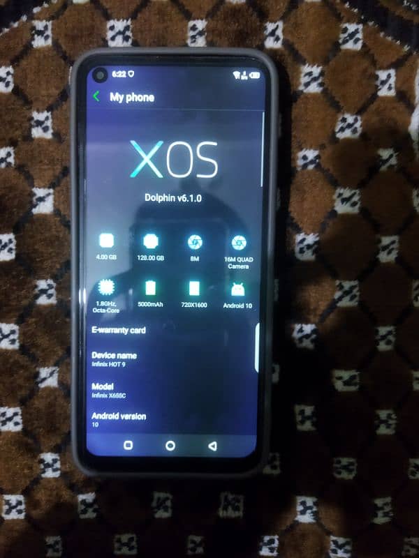 Infinix hot 9 PTA approved 4|128 all okay only mobile 03172914918 2