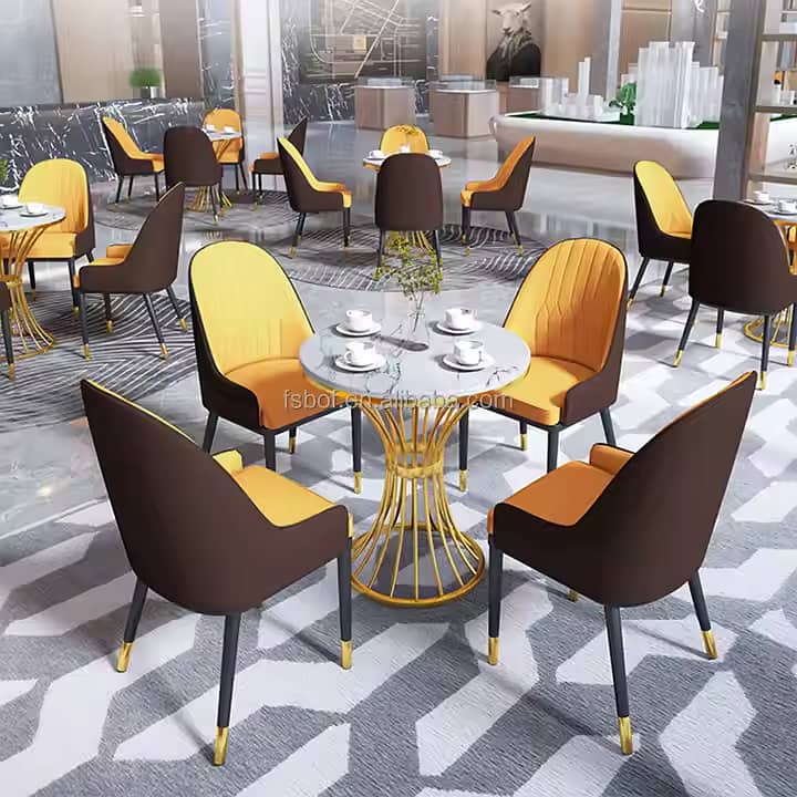 Restaurant furniture - 6 seater dining table - dining table with chair 11