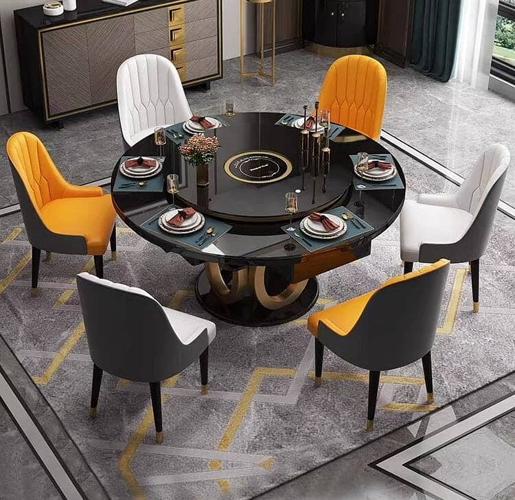 Restaurant furniture - 6 seater dining table - dining table with chair 12