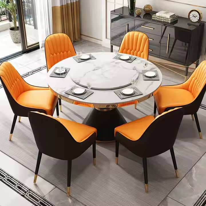 Restaurant furniture - 6 seater dining table - dining table with chair 13