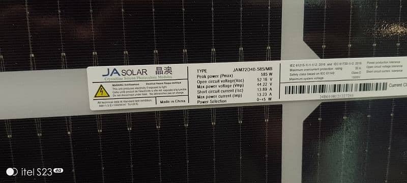 solar panel JA 585 3