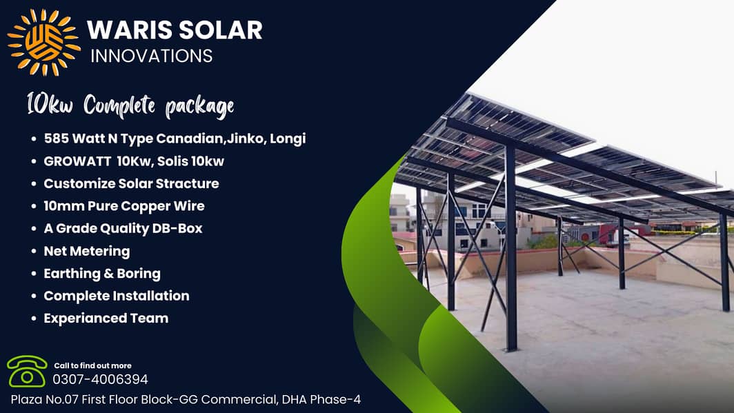 10kw Complete Solar Package with net metering and customize Stracture 0