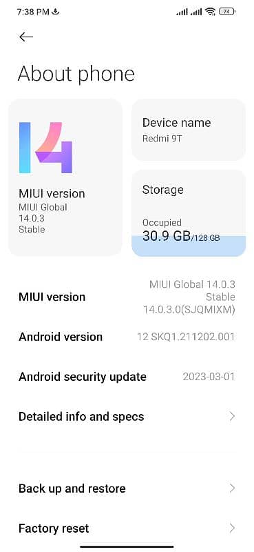 redmi 9T ram6+2 memory128 change bhi ho Sakta 7